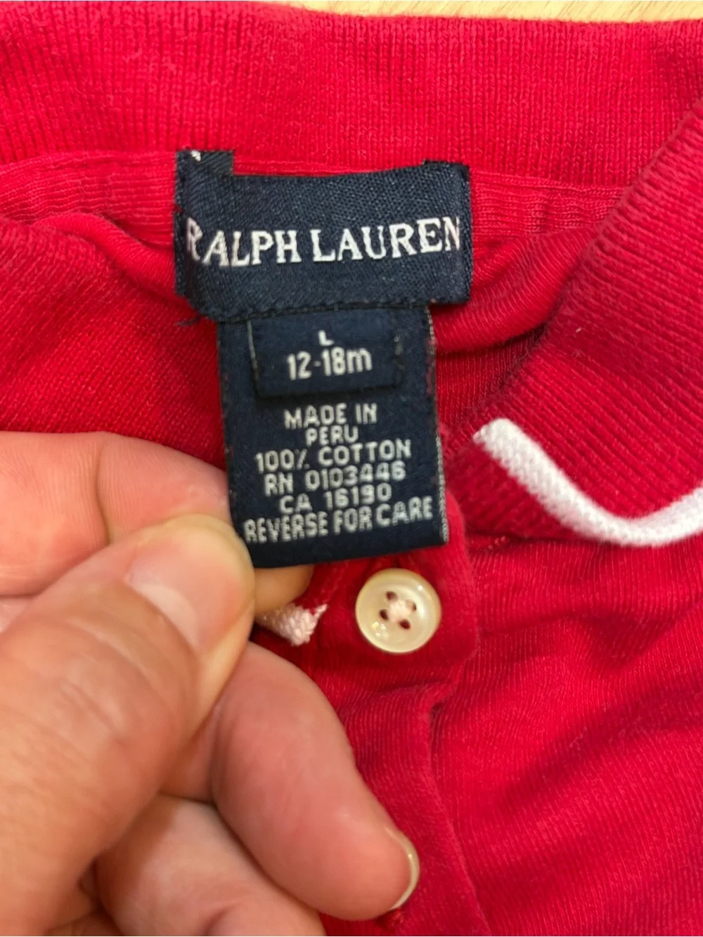Ralph Lauren Baby Girls 12-18M Red Polo Dress Bloomers Preppy Cotton Set